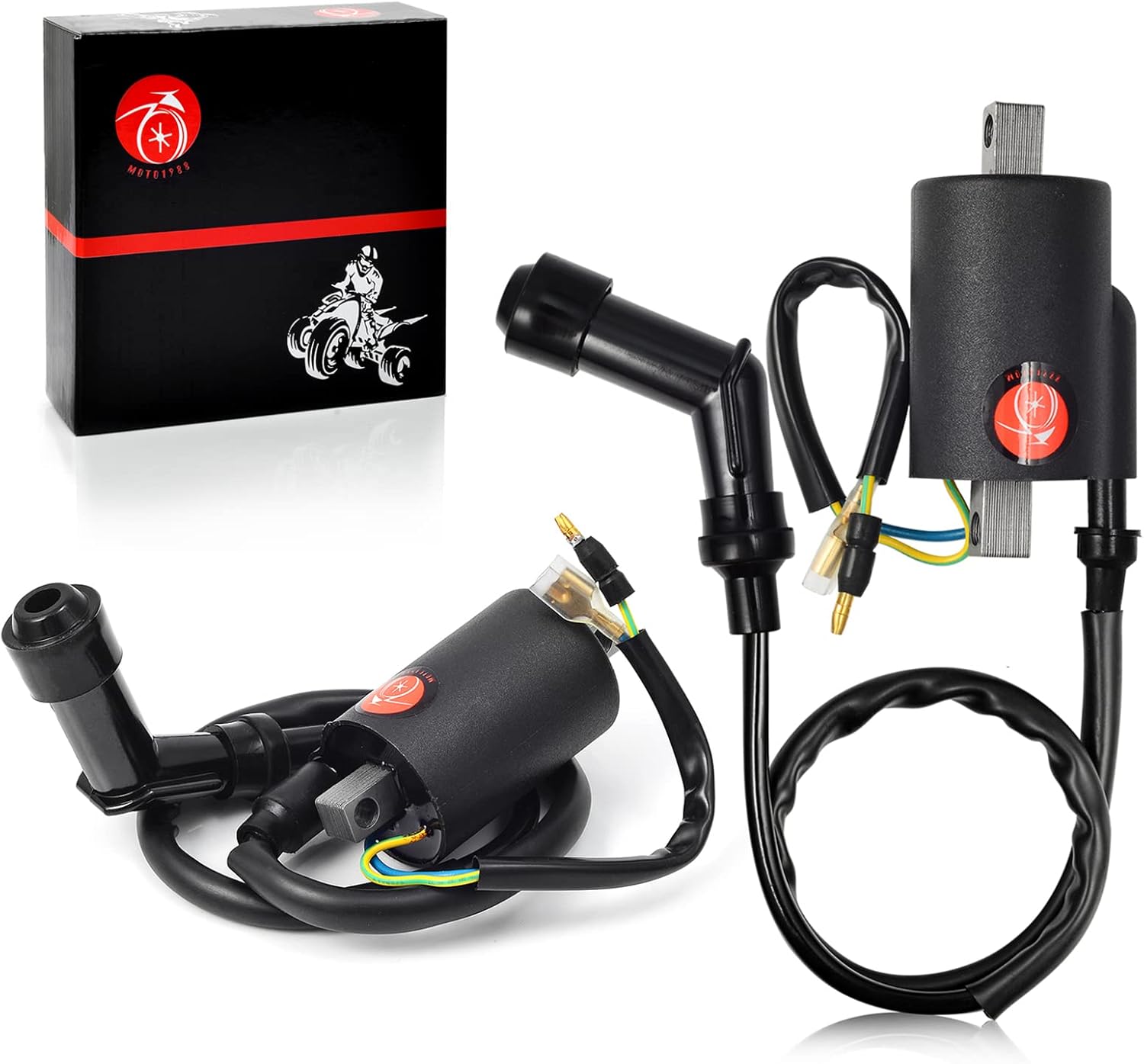 Ignition Coil & Cap 2Pcs compatible with HONDA CB350 CL350 CB450 CL450 SL350