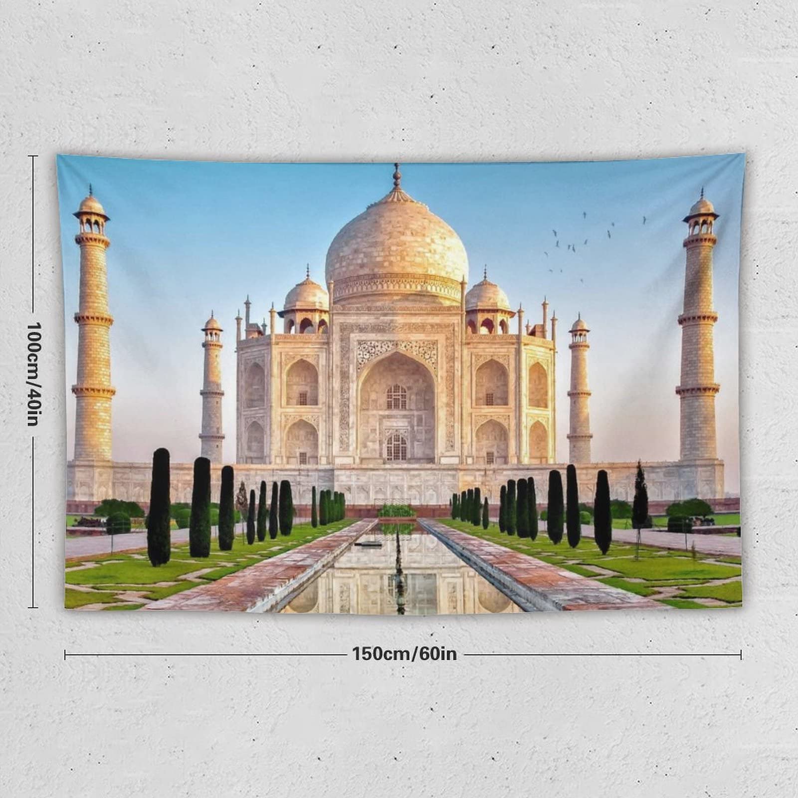 Amazon.co.jp: 絶景-インドのタージマハルタペストリー 大判 壁掛け