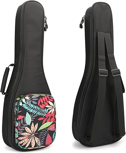 MUINS Bolsa para ukelelele, 21, 23, 26, 30, duradera, colorida, con almohadilla más gruesa para concierto soprano, tenor, ukelele, con correas
