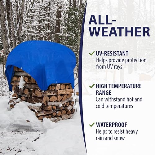 Miniatura 3 de Rugged Rhino Lona resistente para todo tipo de clima, 100% impermeable, lonas resistentes a la temperatura UV de 5 mil, cubierta multiusos de alta