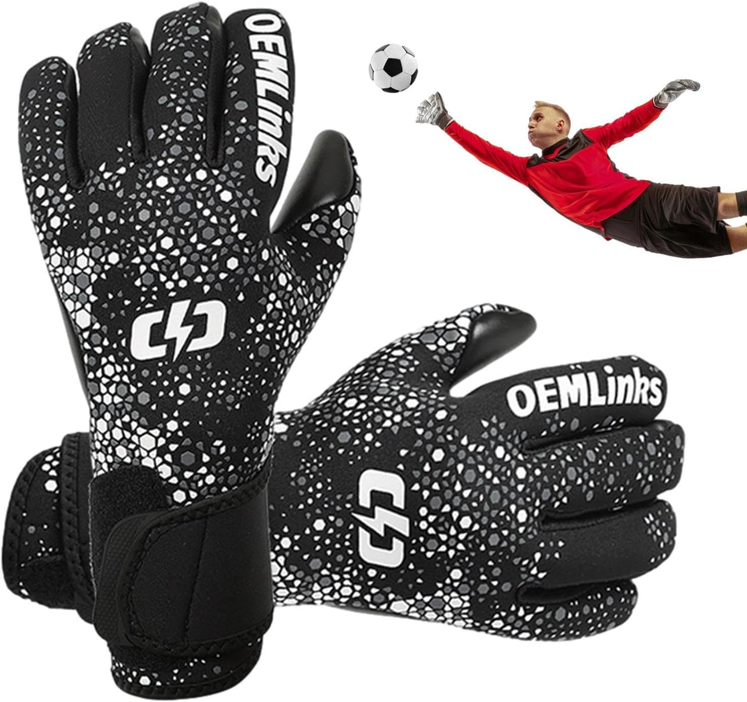 サッカー ゴールキーパー グローブ | 快適で高性能な再利用可能で サッカー グローブ 指 保護 | 子供 男の子 女の子 大人 テ