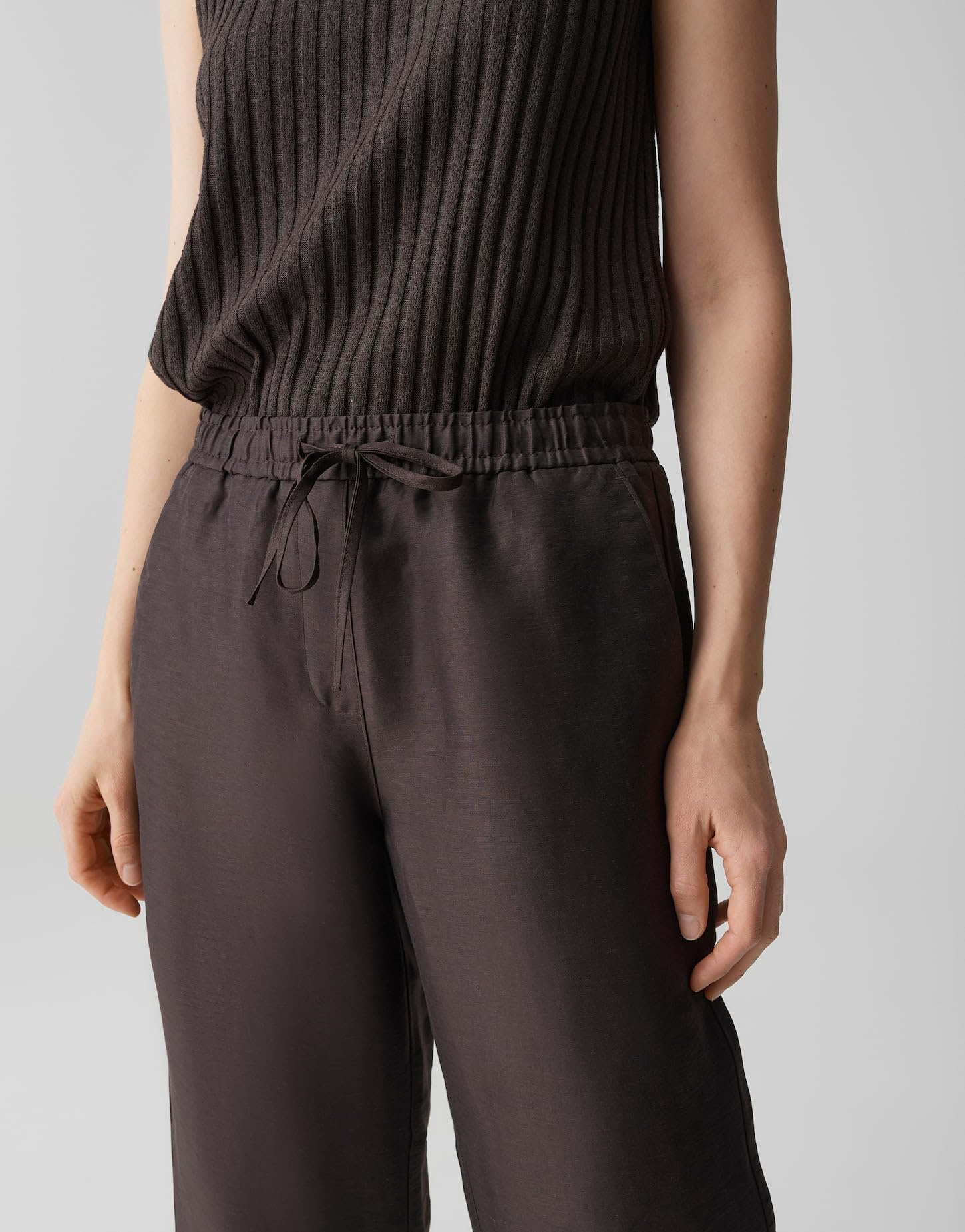 OPUS Damen City Pants | MYHA Glow Relaxed City Pants aus Leinen Mix