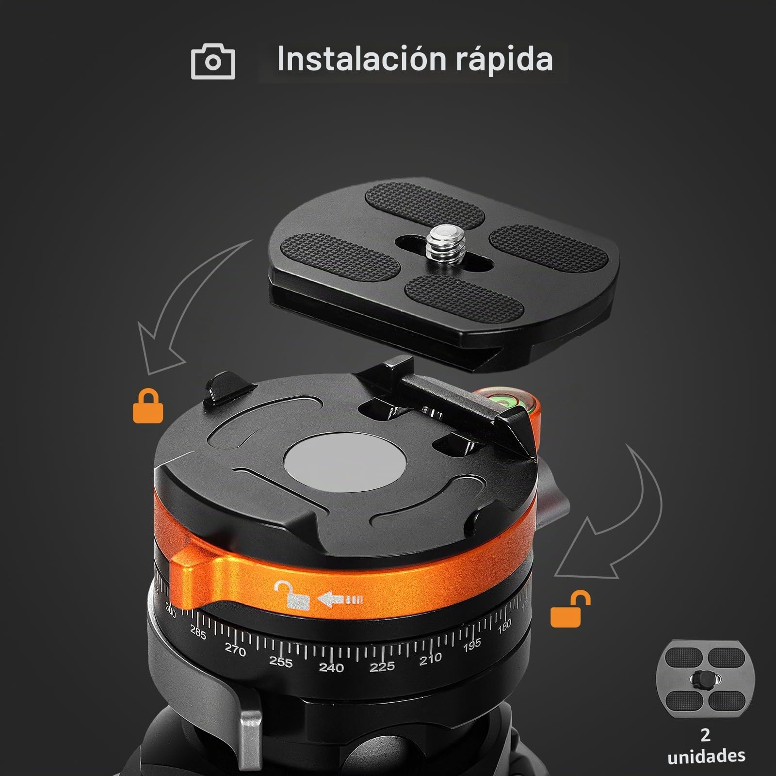 TARION Trípode de Fibra de Carbono para cámara: trípode de Viaje Compacto y Ligero, trípode de Cuenco + Cabezal de Bola único Sistema Quickset, trípode de cámara Profesional de 61 pulgadas/155 cm con