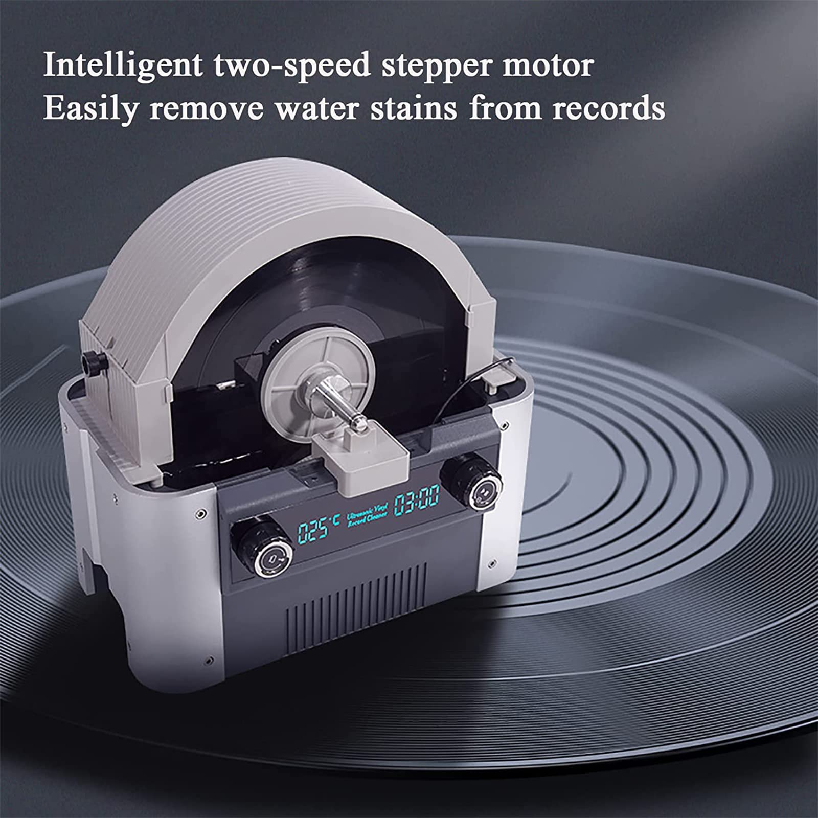 Máquina de Limpieza ultrasónica Profesional, Limpiador ultrasónico de Discos de Vinilo con Sistema de circulación de Agua de Secado automático, Puede Limpiar 10 Discos (10/12 Pulgadas), CS6.1pro
