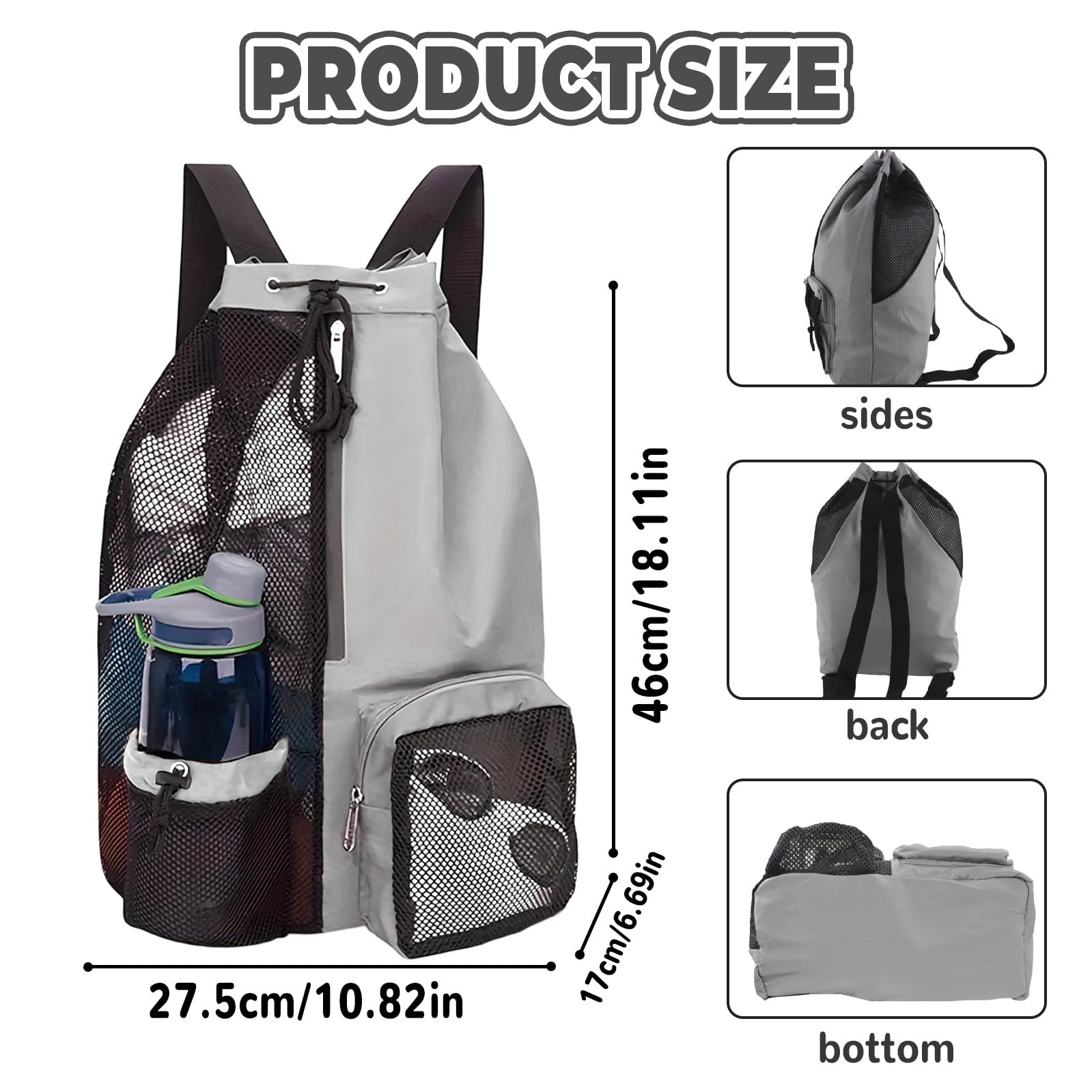 dellyy Mochila Natacion Impermeable Gran Capacidad Unisex Rosa