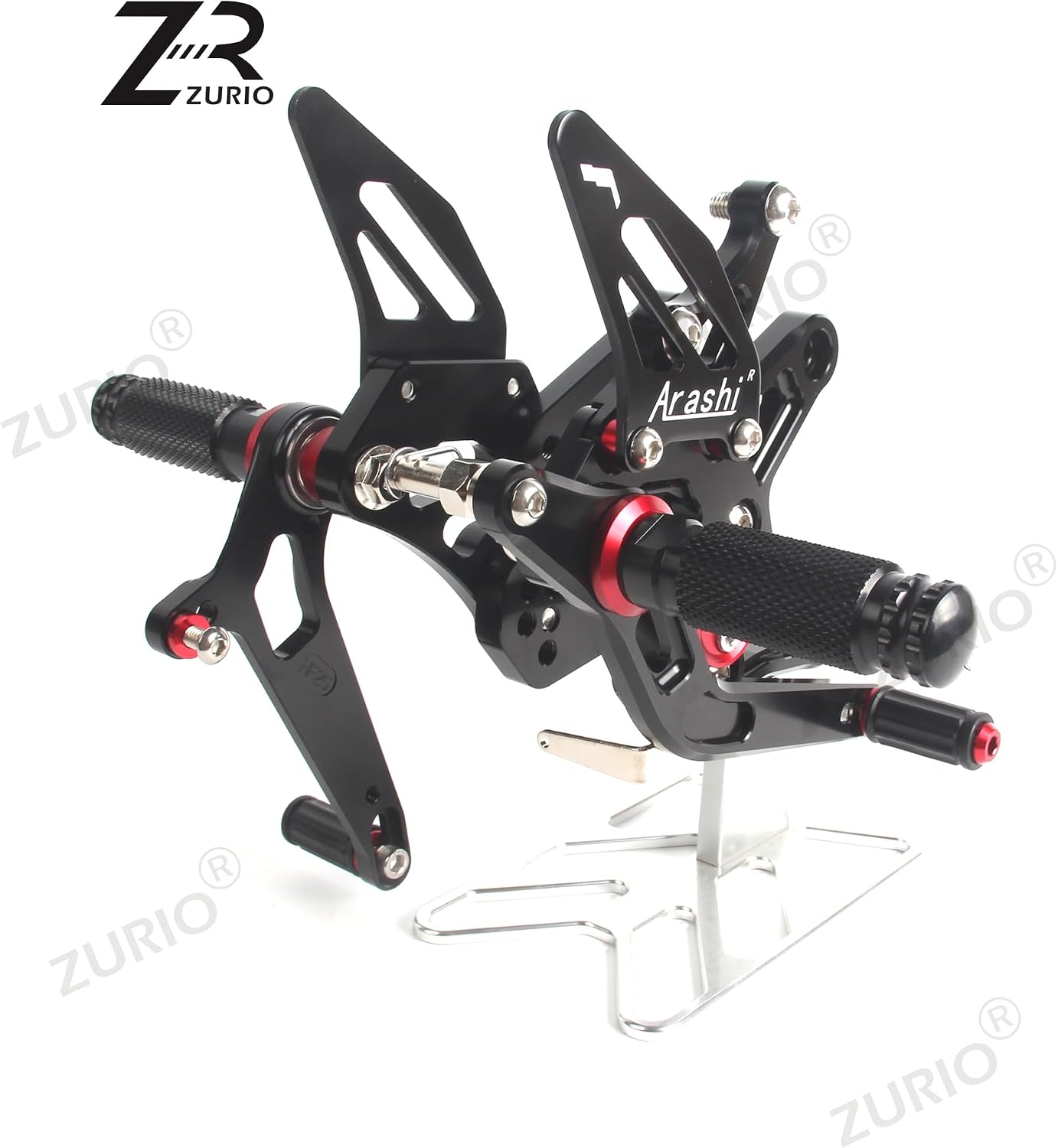 Adjustable Rearsets for Kawasaki Ninja ZX6R ZX-6R 2025, Motorcycle Accessories Parts Black