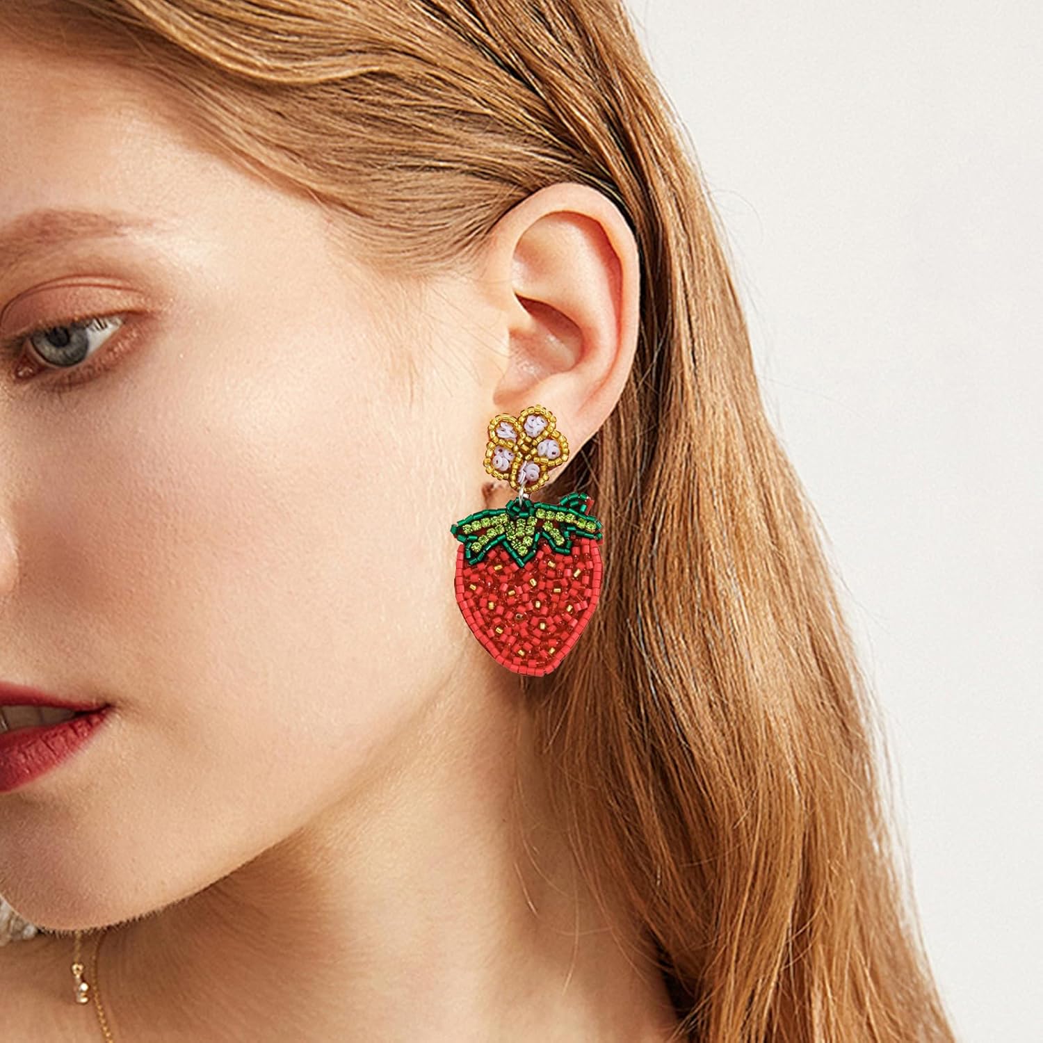 Adorable Fruit Dangle Earrings for Women, Multiple Summer Fruits Drop Earring for Tropical Novelty Jewelry Gifts - Image 5