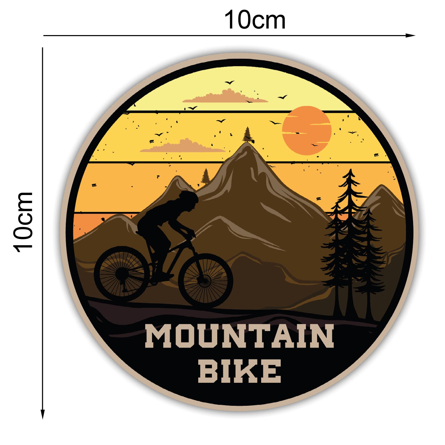 Mountainbike Aufkleber für Auto Fahrrad Bike Helm Wasserflasche Gitarre Laptop Koffer Outdoor MTB Vinyl Sticker wasserfest selbstklebend Zubehör R201 (02 Mountainbike) Sonstiges