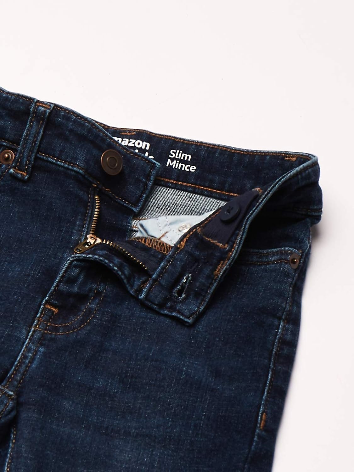 Amazon Essentials Boys' Stretch Slim-Fit Jeans 5 Slim Dark Wash