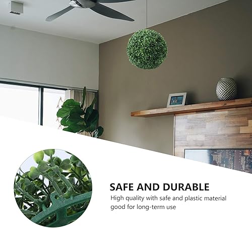 Miniatura 4 de BESTOYARD Bola de topiario artificial de 14.17 pulgadas para plantas de boj sintético, bolas decorativas para patio trasero, balcón, jardín, boda,