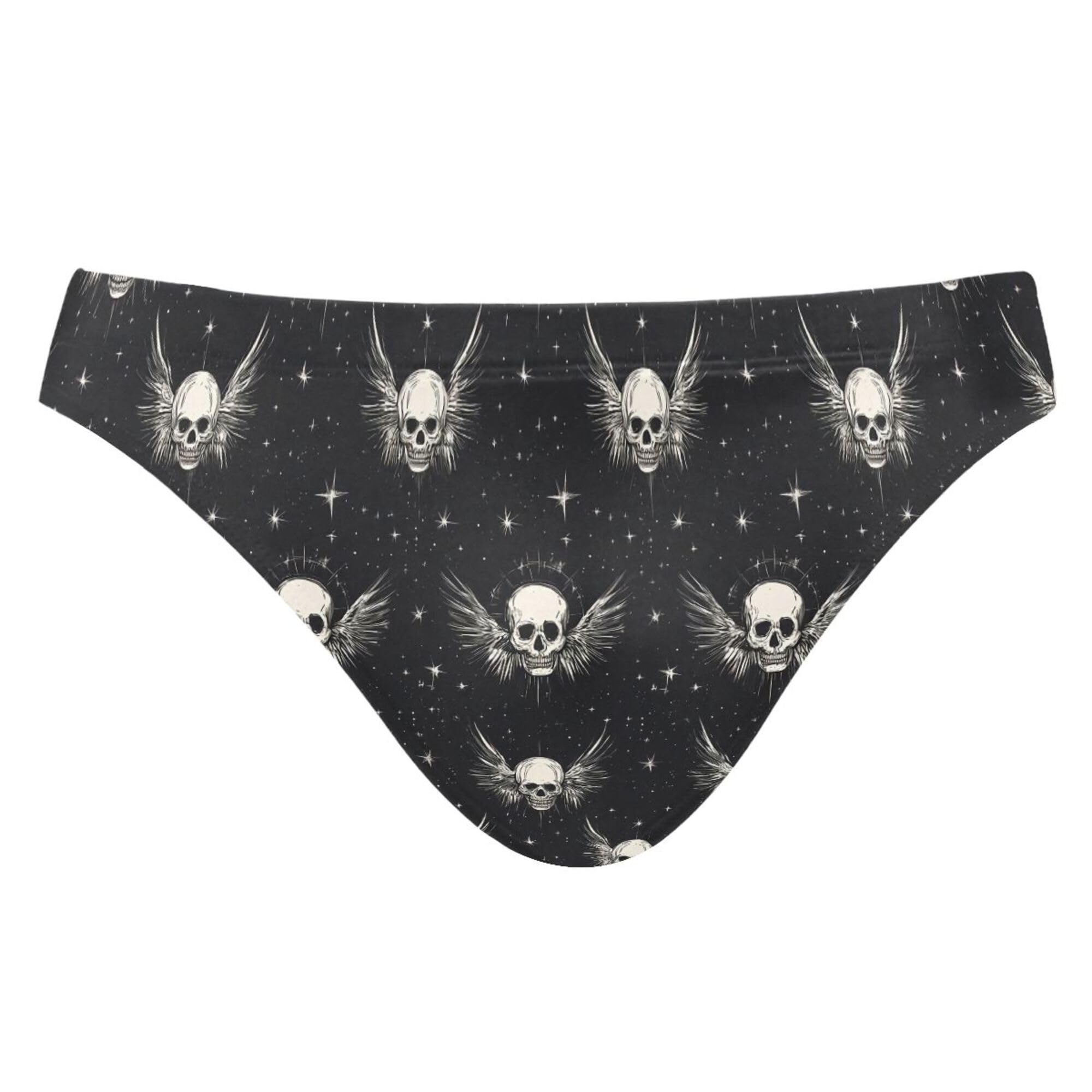 Skull Wing Swim Briefs for Men Swimsuit Bikini Swimwear S B0404504