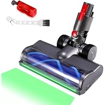 Lukvcoe Replacement Vacuum Head for Dyson V7 V8 V10 V11 V15, Upgraded Anti-Tangle Motorized Brush Roller Parts with Washable Roller and Green LED Light for Carpets, Hardwood, Tile & Multiple Floors