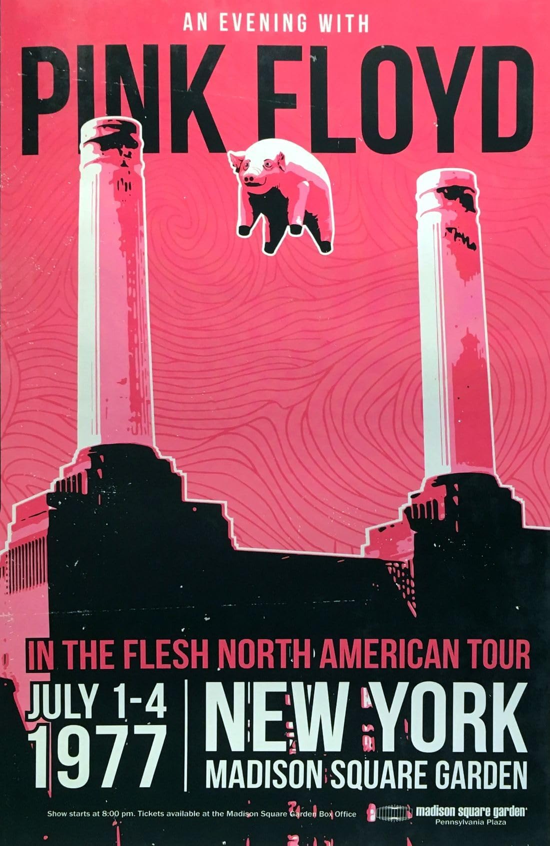 Tallenge - Pink Floyd-in The Flesh Tour 1977-Madison Square Garden NY-Vintage Music Concert Poster-Large Poster(Paper,18x24� inches, Multicolour)