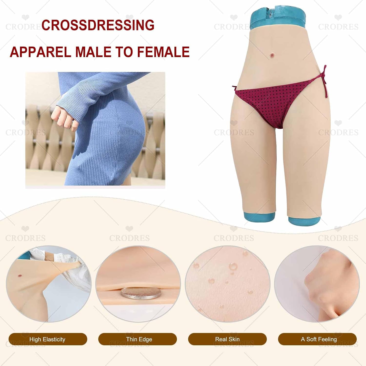 Silicone Vagina Panties Transgender Underwear Men Hiding Gaff Briefs Hip Enhancer Panty for Crossdressing
