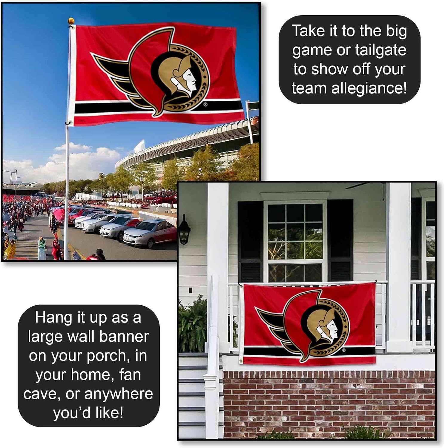 WinCraft Ottawa Senators Red 3x5 Feet Banner Flag