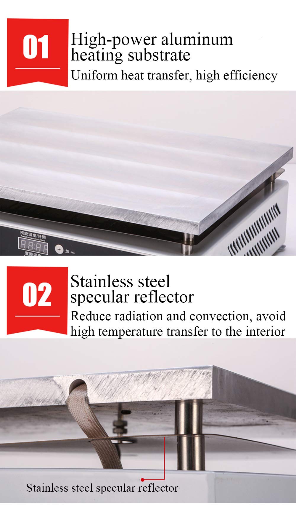 Hanchen - Macchina per imballaggio in cellulofano pellicola BOPP Comerical separatore per schermo LCD multifunzione con piastra di riscaldamento a temperatura costante.