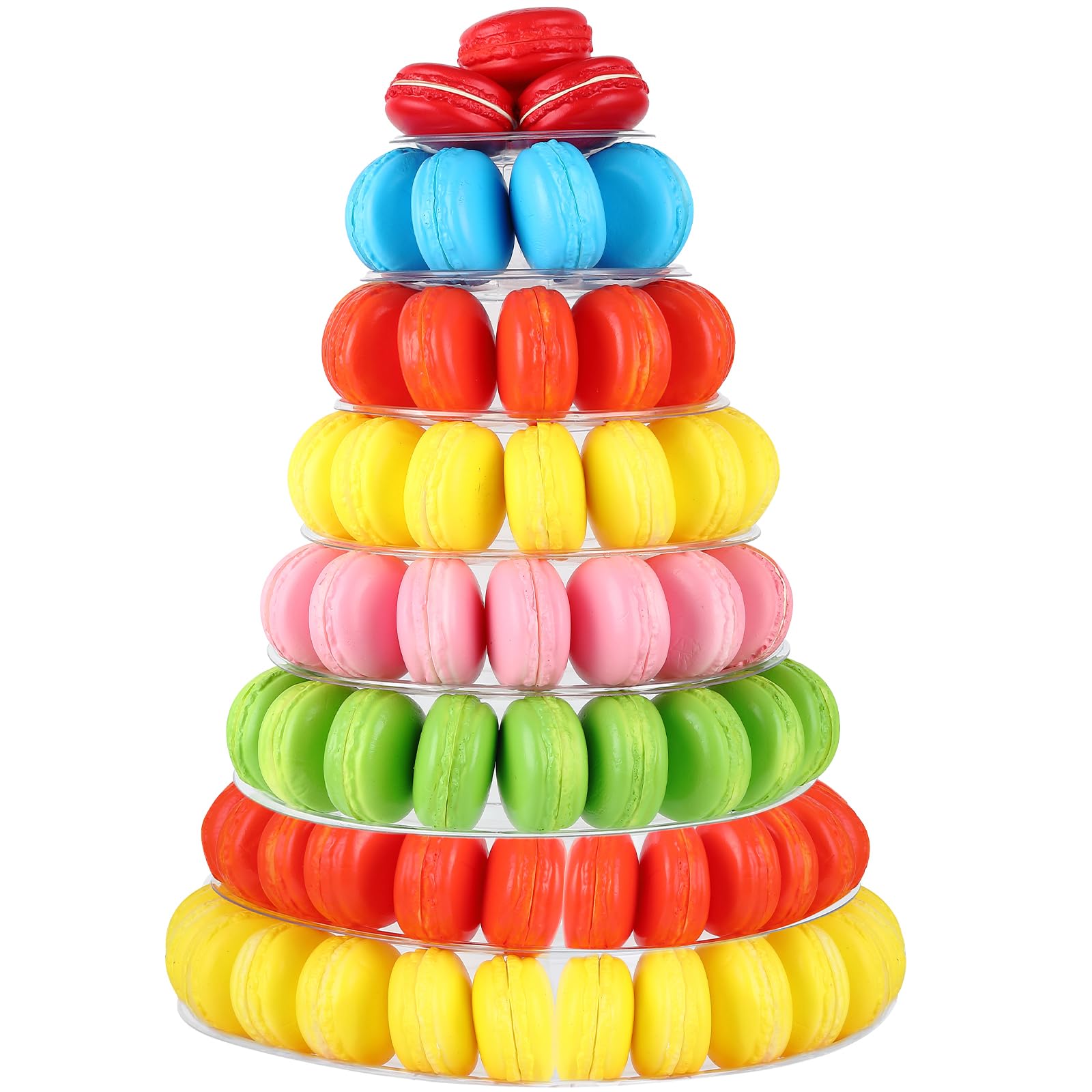 Juexica 1 Pcs 8 Tiers Macaron Tower Stand Cupcake Display Rack