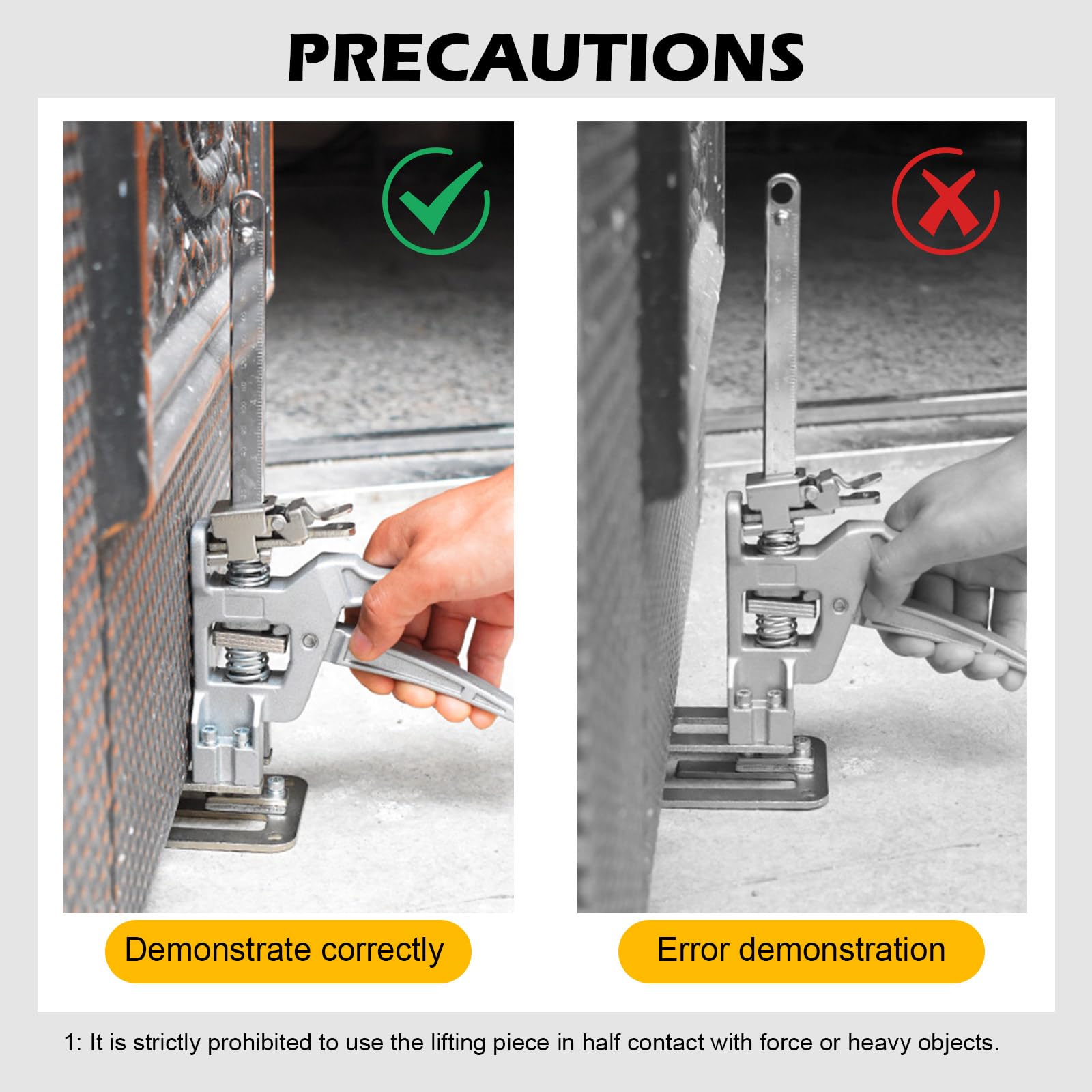 MaxAwe Lot de 2 Bras Économes en Travail Avec 2 Vitesses, Réglage de la Hauteur de 31 cm, Outil de Levage de 200 kg Pour Carreaux, Portes, Armoires