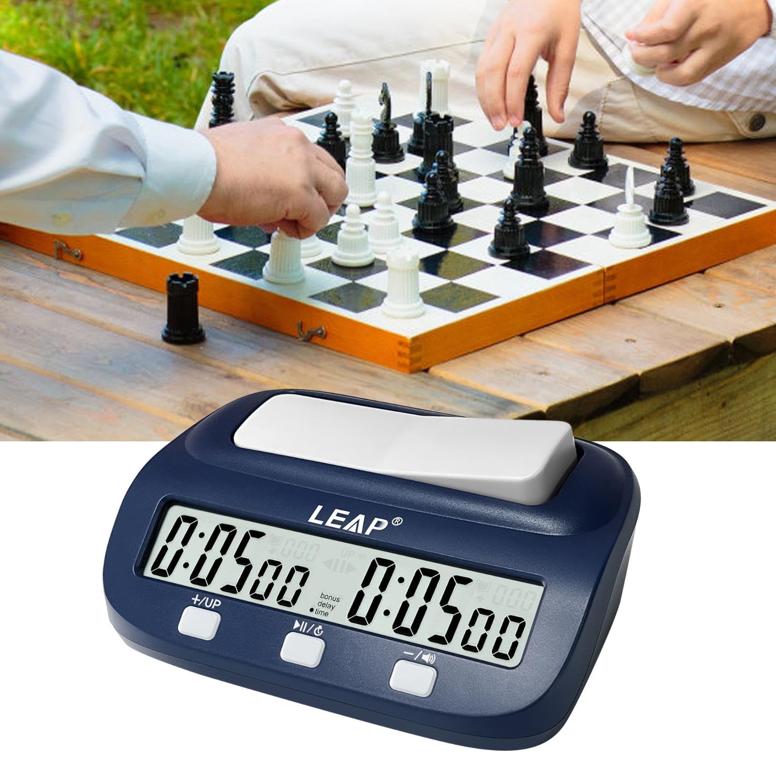 Horloge D'Échecs Électronique Minuterie Portative Jeux de Plateau Réveil Alarme Fonction Minuterie Mémoire Affichage Clair PP Adaptée Joueurs Entraîne