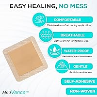 Vista 5 de MedVance TM Silicone – Tamaño del apósito de espuma adhesiva de silicona con bordes, 6 x 6 pulgadas (almohadilla de 4.1 x 4.1 pulgadas), caja de 5