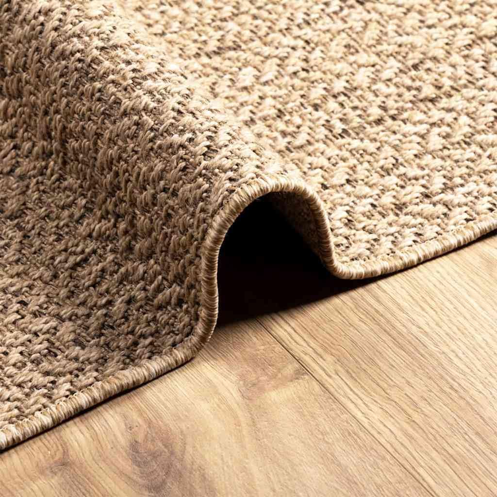 Tappeto per esterni, 160 x 230 cm, effetto iuta, durevole, resistente ai raggi UV, resistente alle intemperie, per balconi, terrazze, giardino, adatto per interni ed esterni, design elegante