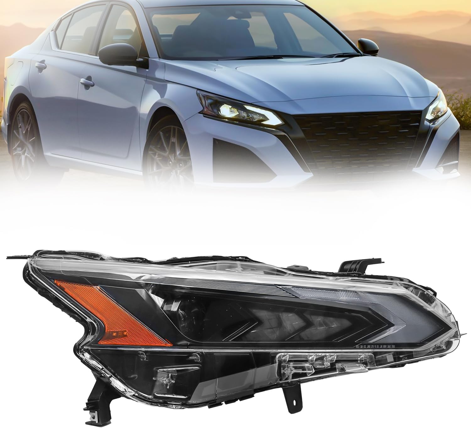 SunhuaHeadlight Assembly LED Fit For 2023-2024 Nissan Altima(Right Passenger Side)