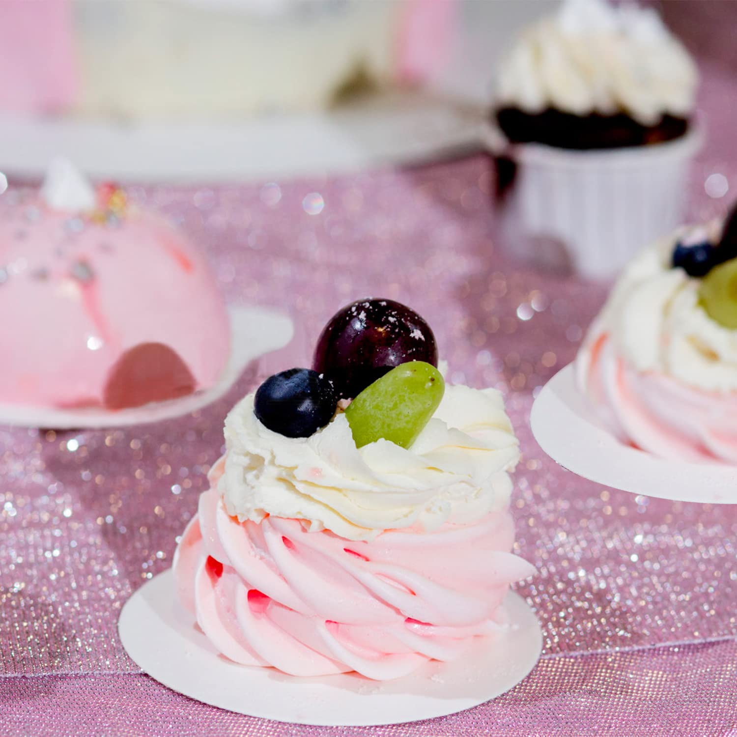 100 Plateaux à Gâteau Ronds 8cm En Carton - Pour Mousse, Desserts, Mariage Et Anniversaire