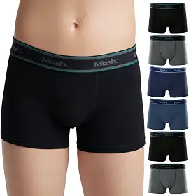 Kit 6 Cuecas INFANTIL Boxer Mash 100% Algodão Hipoalergênico Respirável Menino
