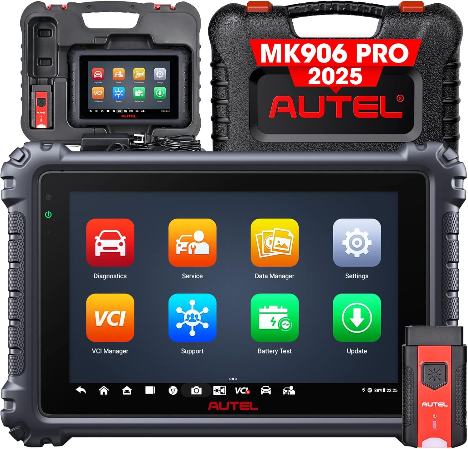 Autel MaxiCOM MK906 PRO Strumento Diagnostico Auto Professionale, Aggiornamento MP900TS MP900BT MS906Pro MS908S MP808TS, Codifica ECU, Controllo Bidirezionale, 36+ Servizi, CAN FD&DoIP, Auto Scan 2.0