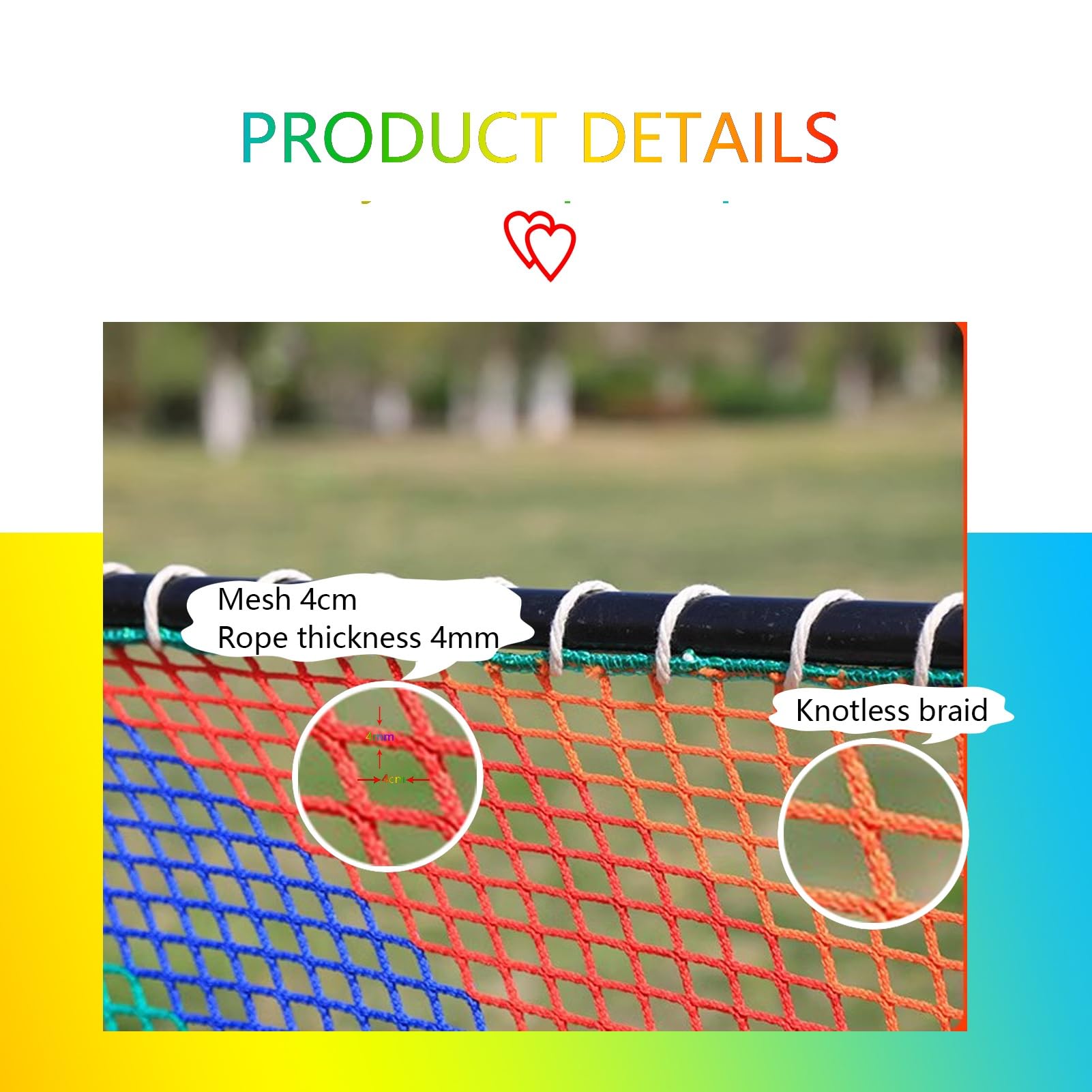 Red de seguridad para barandillas, red de cuerda anticaídas de 4 mm para seguridad en escaleras y parques infantiles, solución duradera de seguridad infantil y barrera decorativa