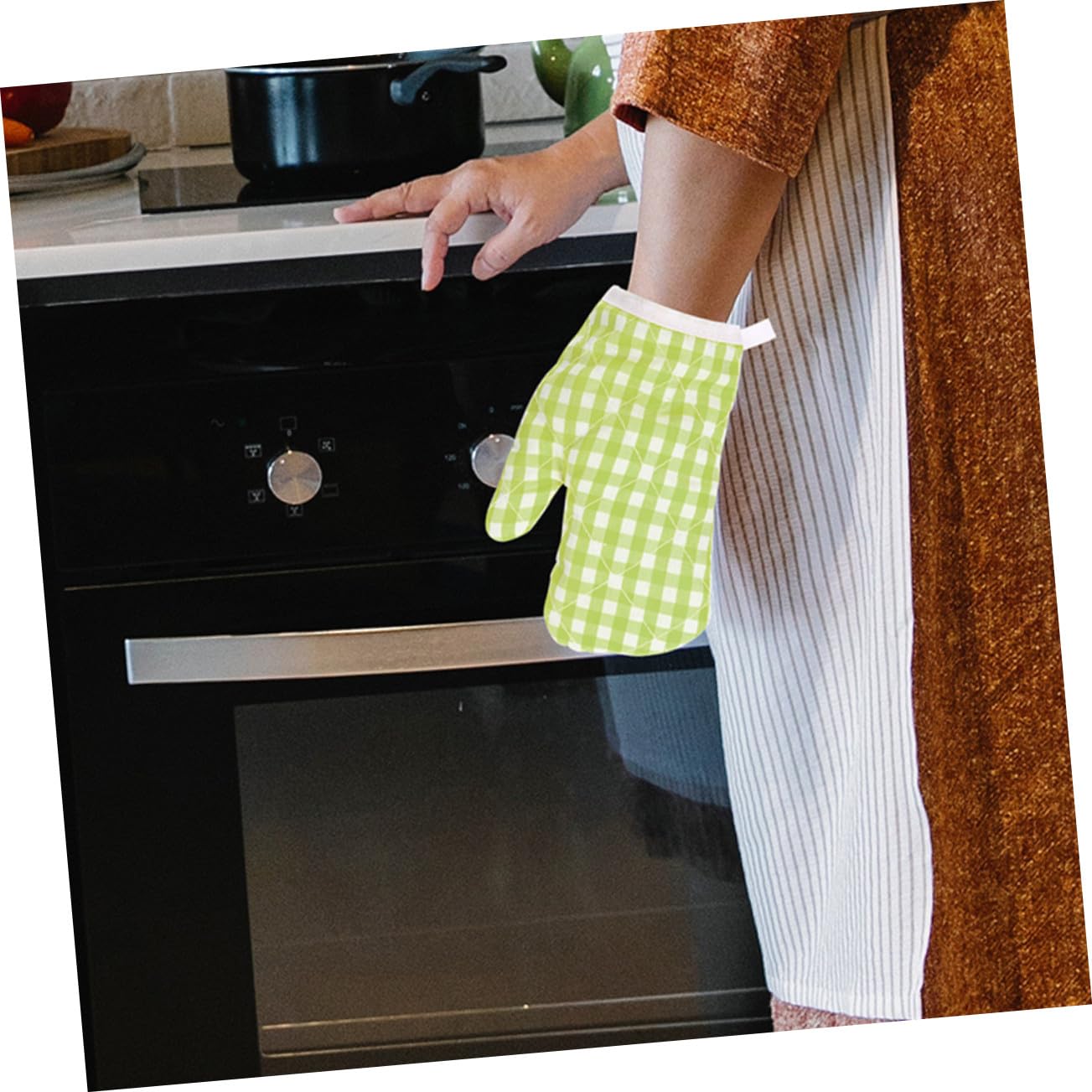 Sosoport Maniques Lot de 2 Pièces la Chaleur Cuisine Résistantes en Polyester Lavables en Machine Cuisson Pâtisserie