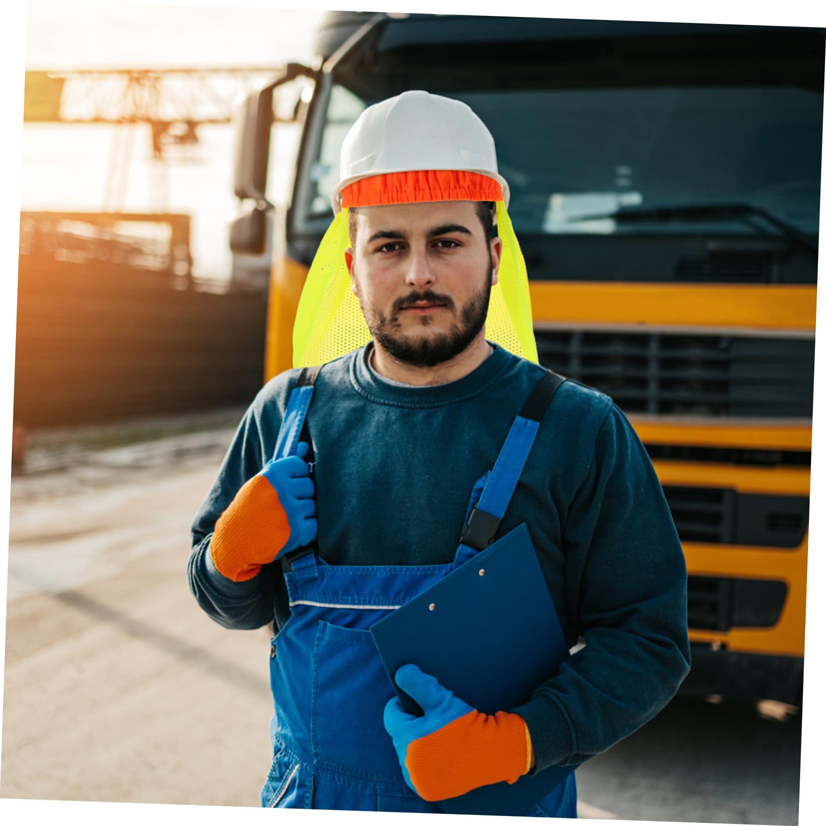 OSALADI 12pezzi Copertura Riflettente Per Casco Con Visiera Protezione Solare Traspirante Per Uomini e Donne Alta Visibilità Mesh Per Attività Outdoor Fluo