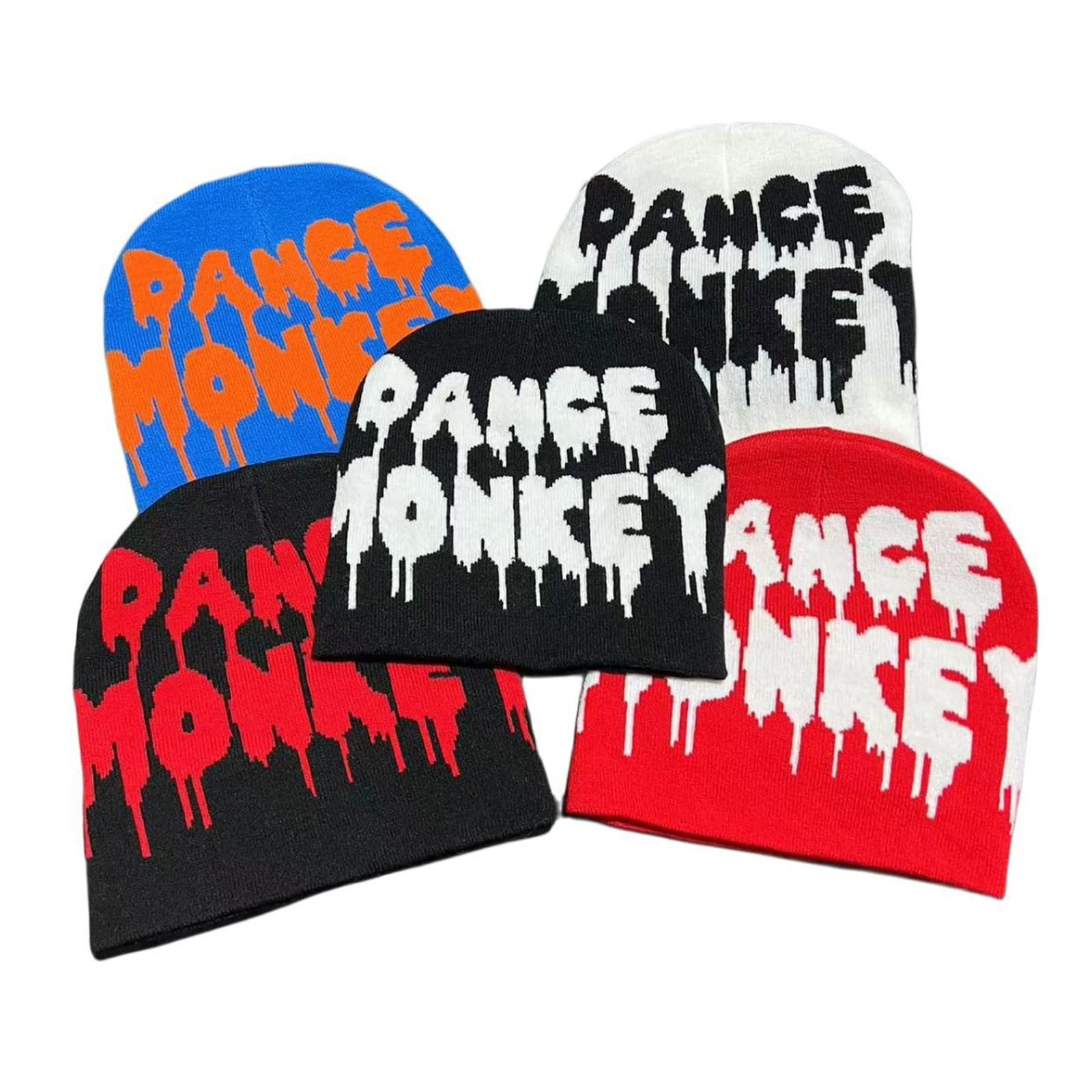 Teens Winter Elastic Windproof Hat with Letter Pattern Ear Protector Hat Winter Cycling Skiing Hiking Supplies