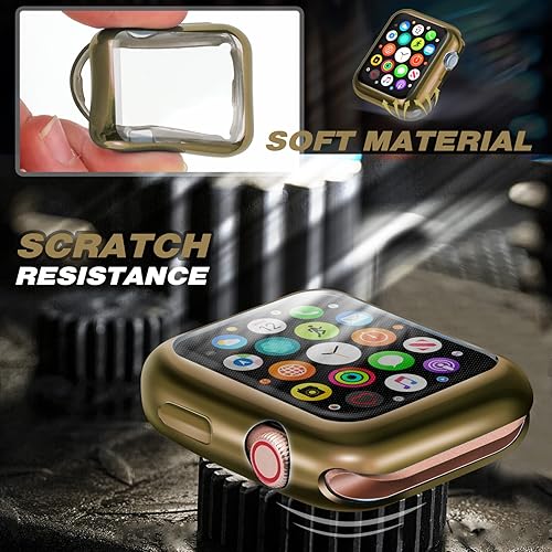Vista 17 de ORIbox Funda ultradelgada compatible con Apple Watch Series 3 y Apple Watch Series 2, TPU HD, funda protectora completa resistente a los arañazos