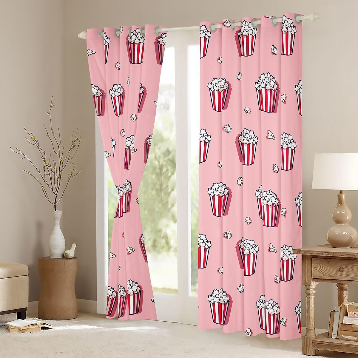 Homemissing Popcorn FüR Kids Adults Vorhänge 260x140cm Erwachsene Kinder