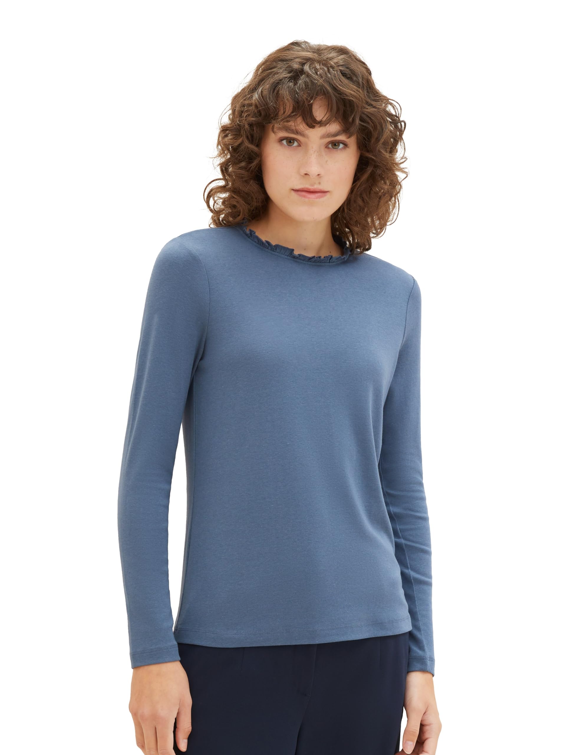 Tom Tailor Damen 1039095 Longsleeve T-Shirt (1er Pack)