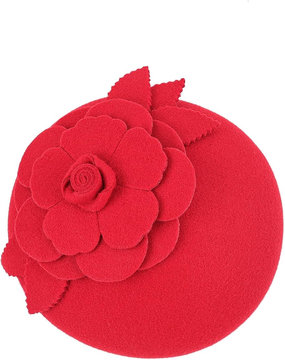 Beret Hats for Women Wool Fashion Blend French Beret for Men and Women Costume Party Fascinators