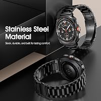 Netolo.inc Extra hosszú rozsdamentes acél óraszíj fekete Samsung Galaxy Watch Ultra 47 mm és Galaxy Watch 7 Ultra 47 mm készülékhez, nem Gal 3