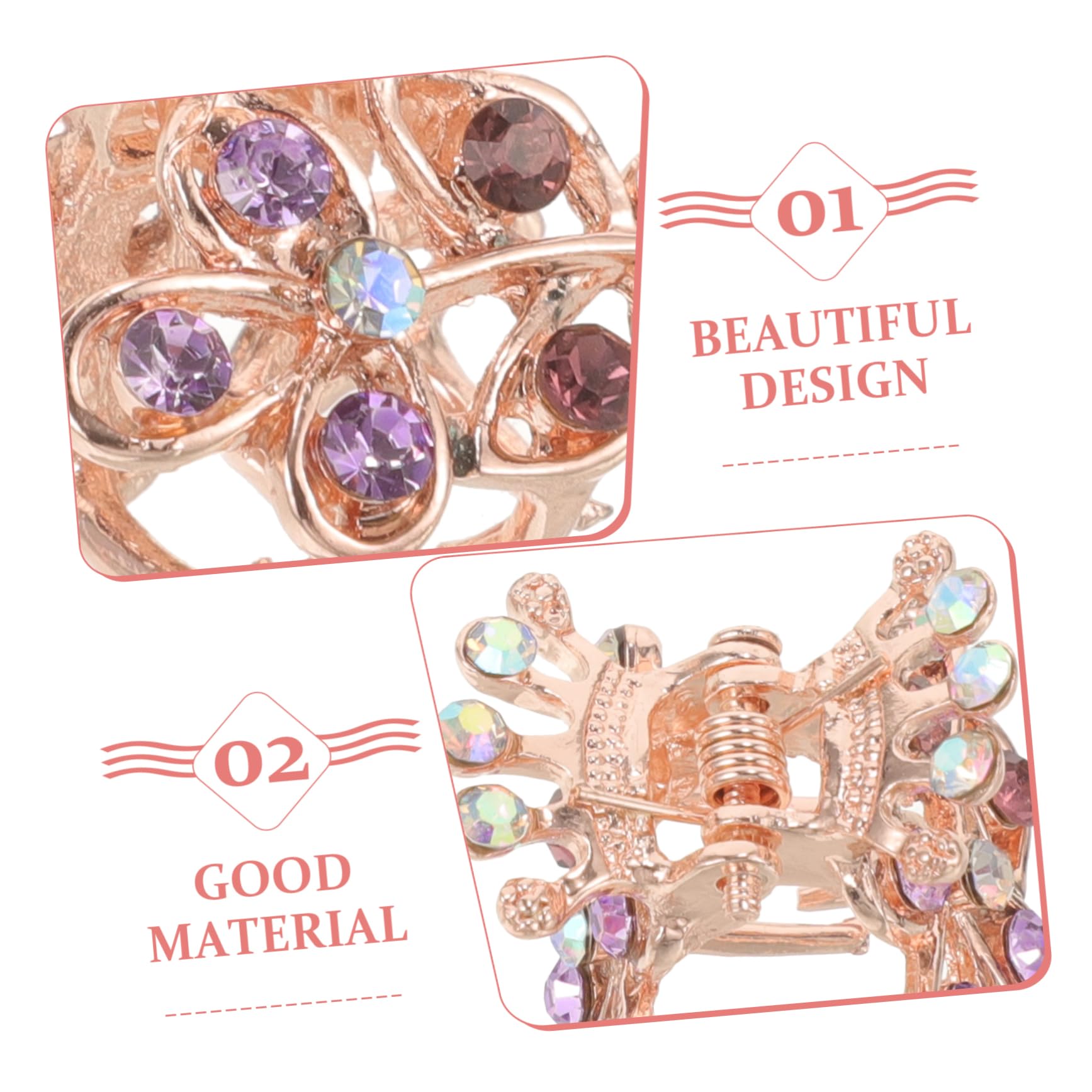 Beavorty 36stücke Vintage Rhinestone Flower Haarklammern Retro Mini Metall-clips Für Damen Und Mädchen Für Verschiedene Frisuren Und Anlässe