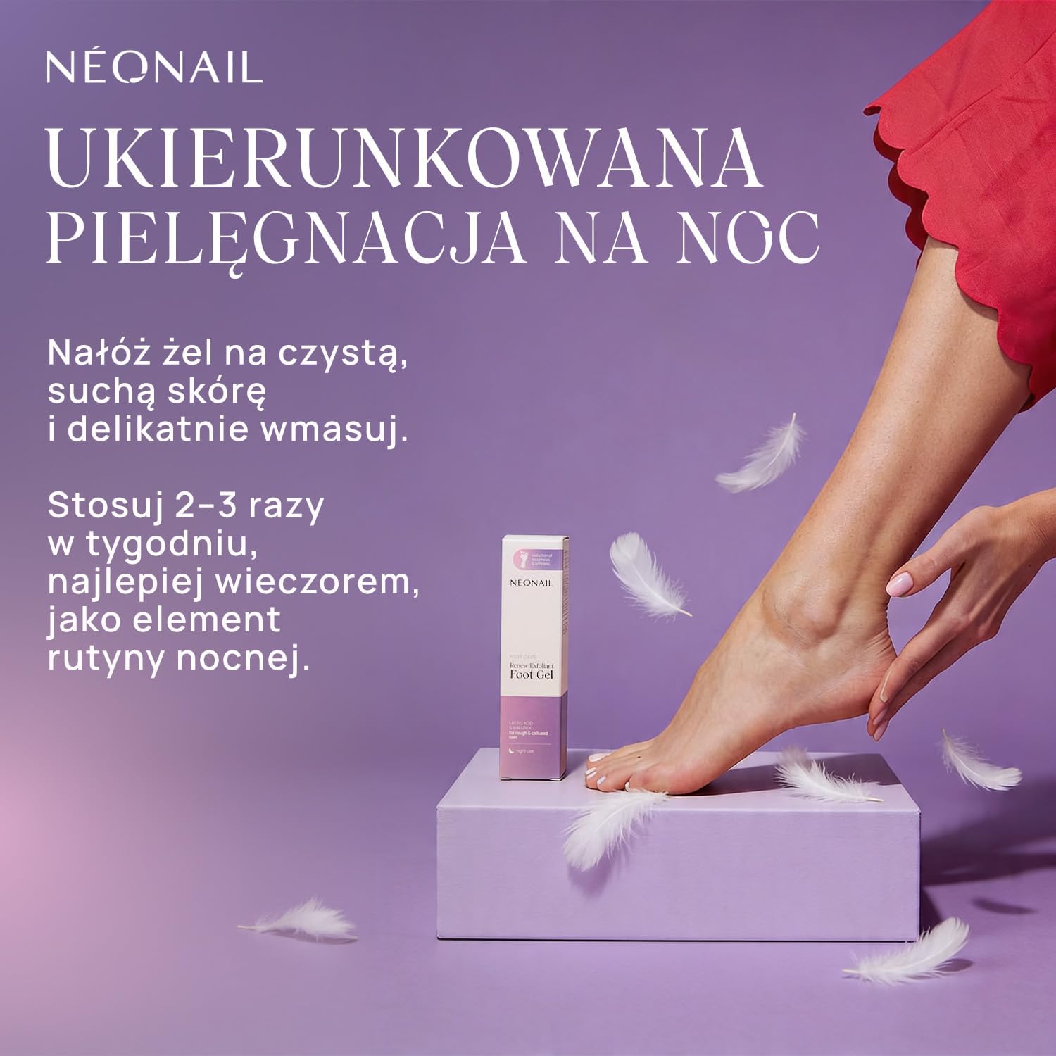 NÉONAIL Żel do stóp na noc złuszczający z mocznikiem 10% - Renew Exfoliant Foot Gel - 50 ml