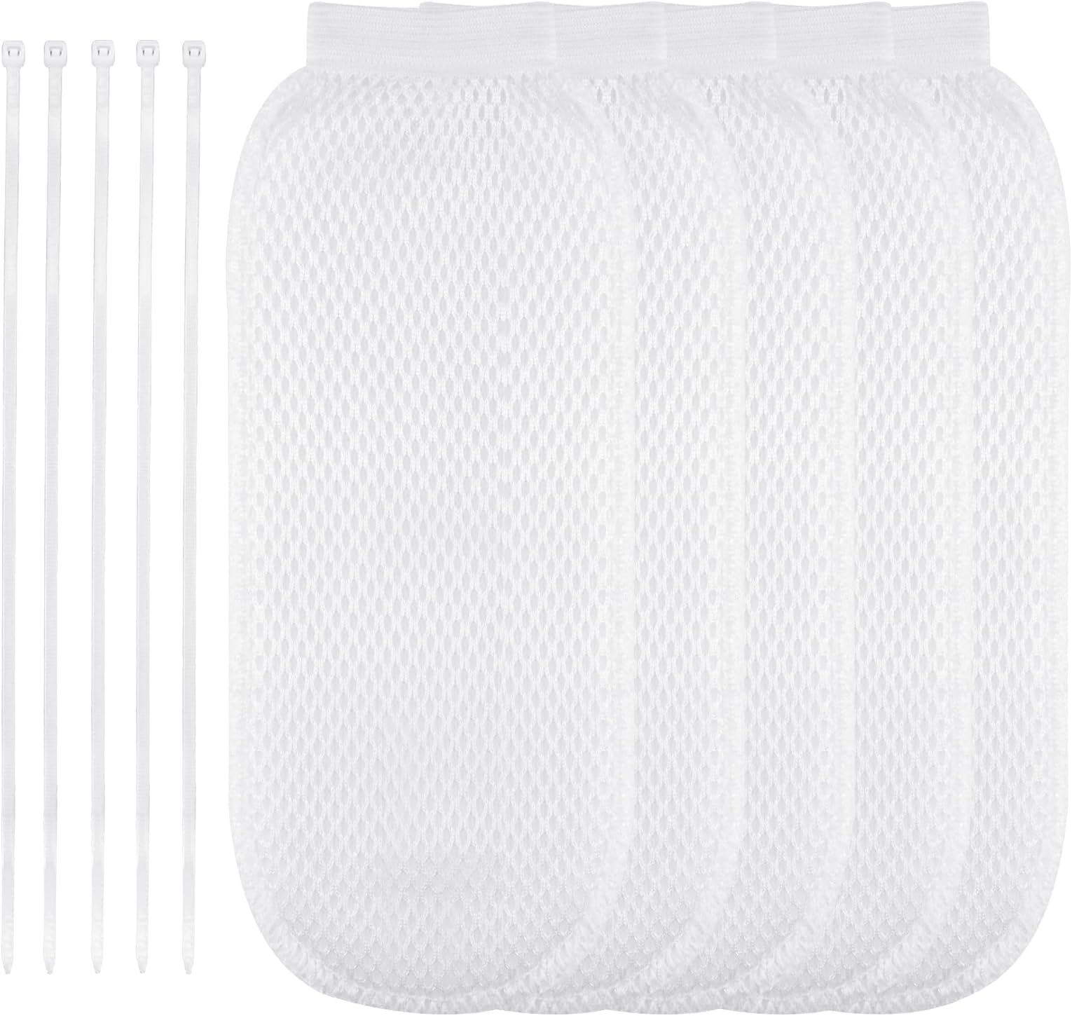 5Pcs Nylon Lint Trap Washing Machine with 5Pcs Cable Ties Lint Catcher Washer Hose Lint Traps Washing Machine Lint Trap Lint Traps Hose Screen Filter