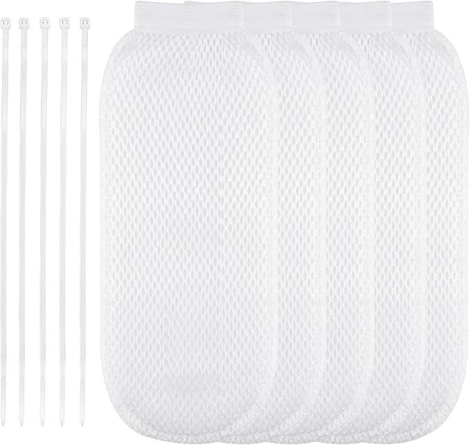 5Pcs Nylon Lint Trap Washing Machine with 5Pcs Cable Ties