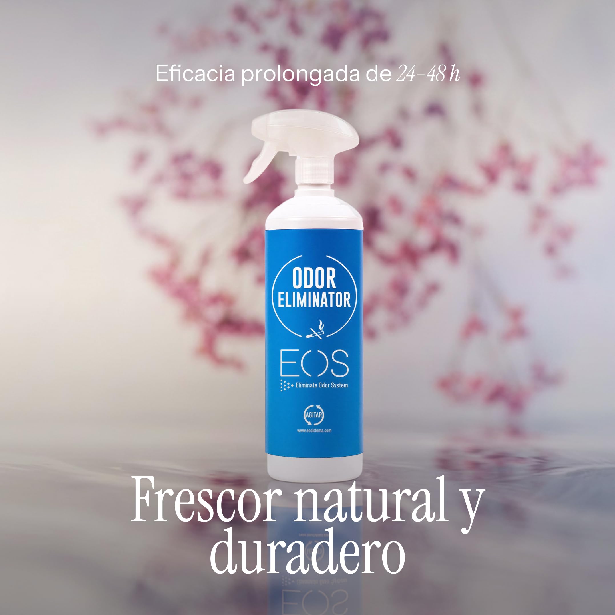 EOS - Eliminador de olores en spray, potente neutralizador de olores especializado para quitar malos olores en tejidos. Ambientador potente ideal para el hogar, muebles, bares, restaurante, coches