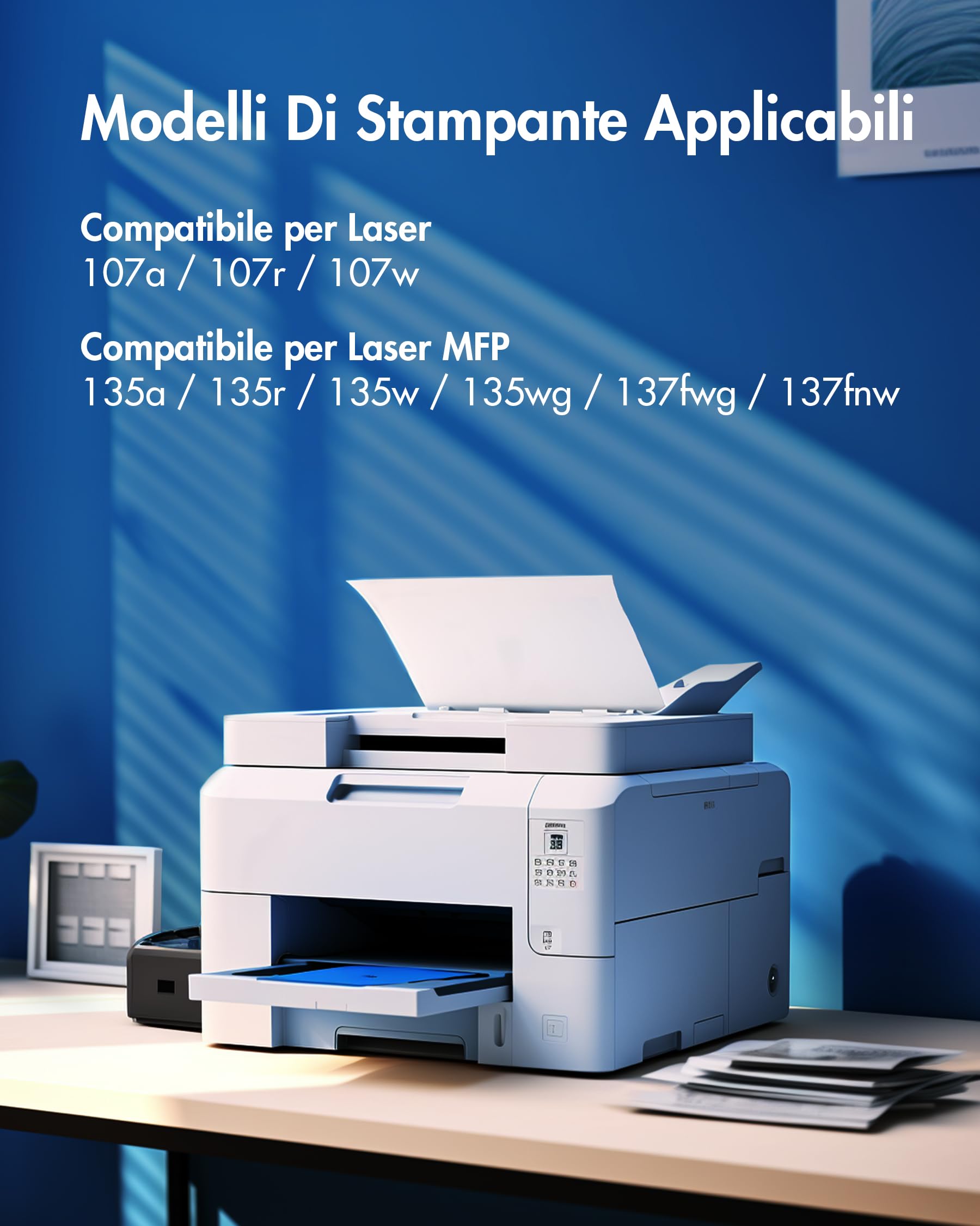 VIPGOOD 106A W1106A Toner con Chip Compatibile per HP 106A W1106A Cartuccia Toner per Laser MFP 137fnw 137fwg 135a 135r 135w 135wg 107w 107a 107r (Nero, 1-Pack)