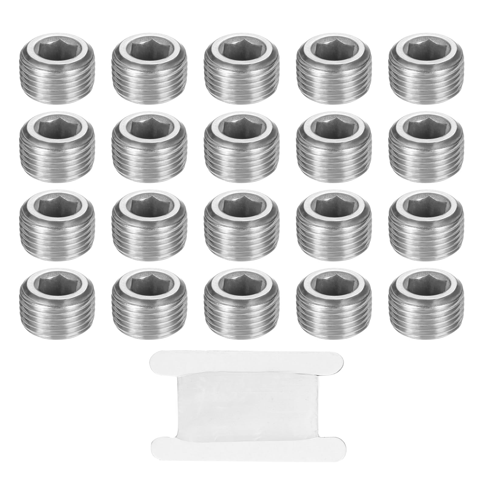 Bouchon de tuyau acier inoxydable 304 NPT PATIKIL hexagonal mâle pour étanchéité eau et huile
