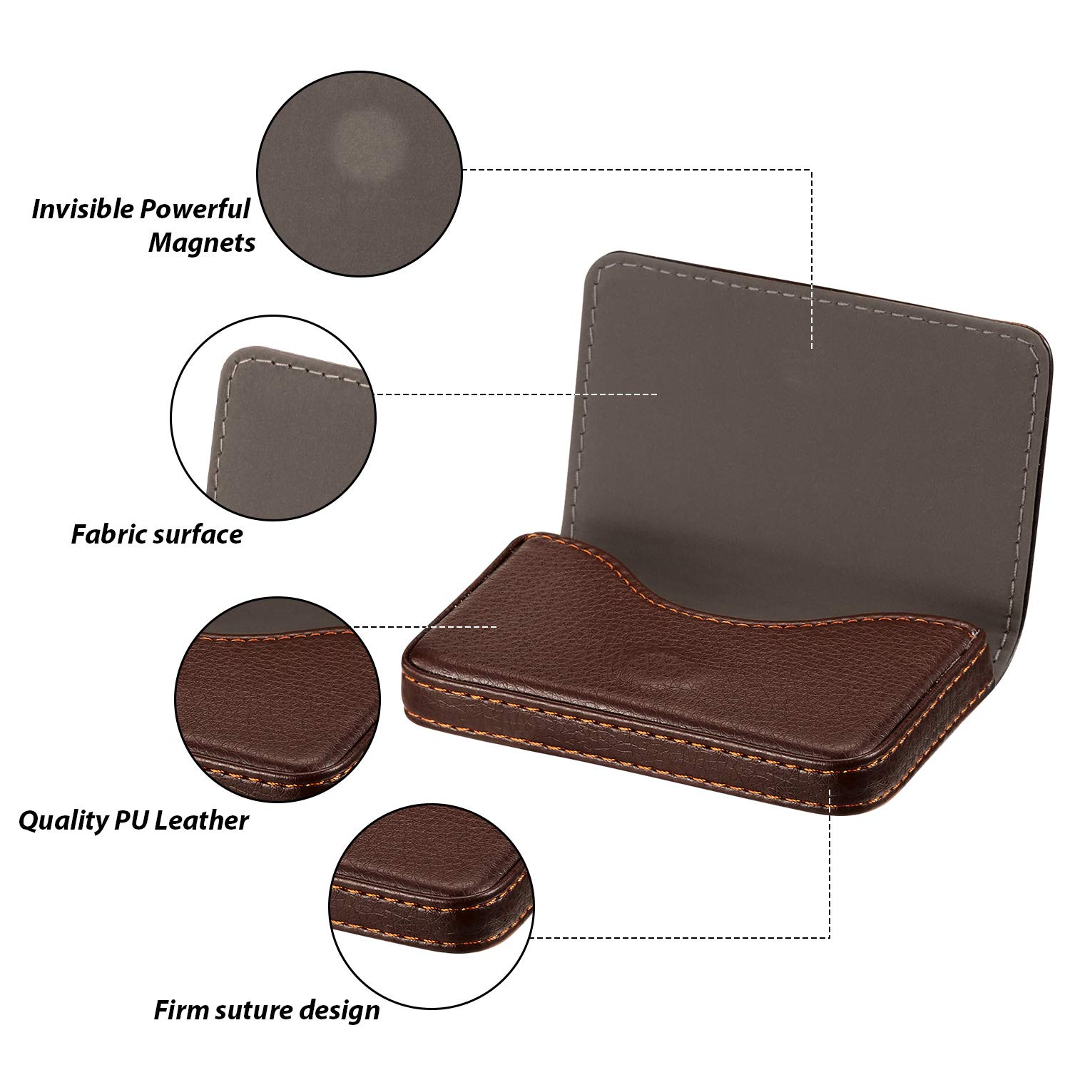 Amazon.com : Outus 2 Pcs Business Card Holder, PU Leather Business