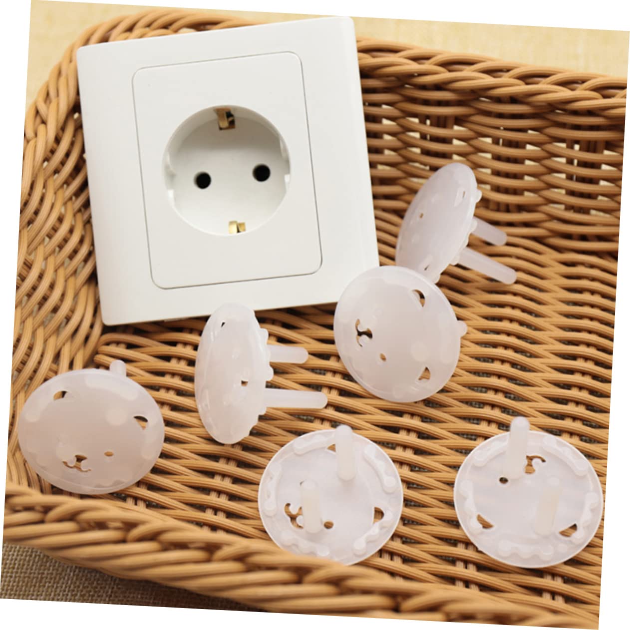ibasenice 80pezzi Copriprese Elettriche Sicure Per Protezione Per Outlet Facile Installazione e Design Antiscratch Coperture Per Sicurezza Per Cucina e Camera Dei