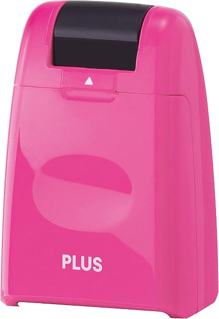PLUS Japan IS-500CM "Guard-Your-ID Camouflage" Roller Stamp - Pink