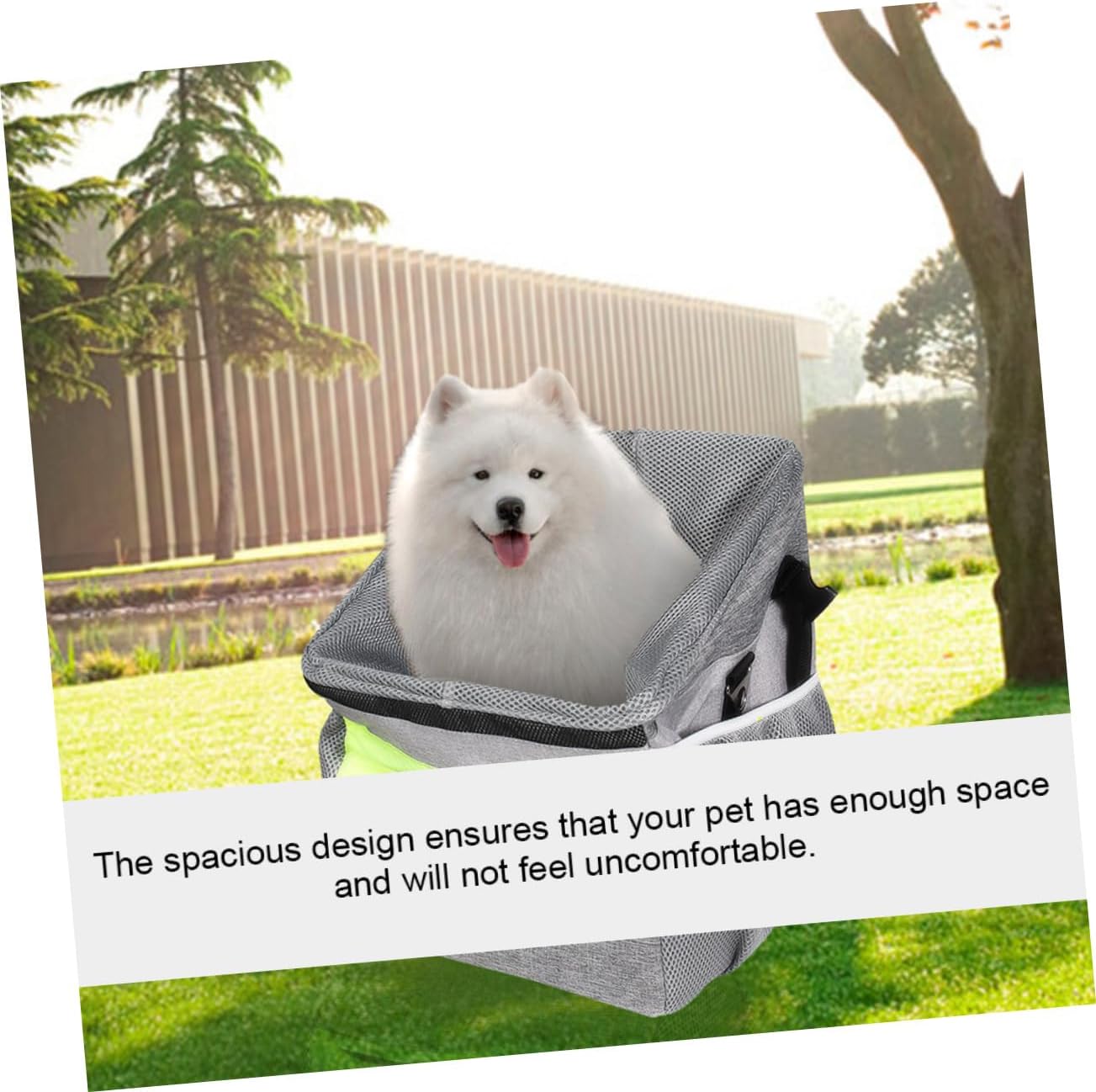 HEMOTON Detachable Breathable Oxford Cloth Bike Pet Carrier Stylish Gray Folding Pet Basket for Dogs and Cats Spacious Design for Comfort and Easy Storage