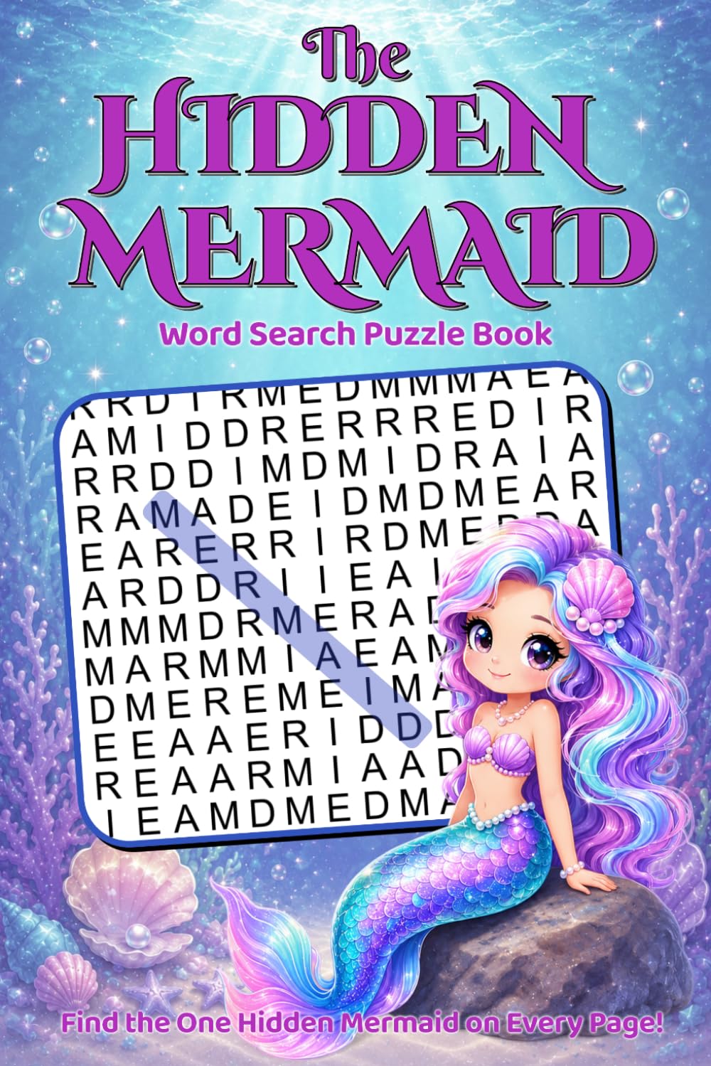 The Hidden Mermaid: A Find-One-on-Every-Page Word Search Book